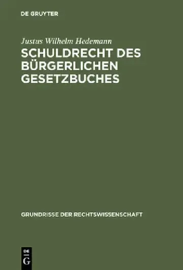 Cover of Schuldrecht des Bürgerlichen Gesetzbuches