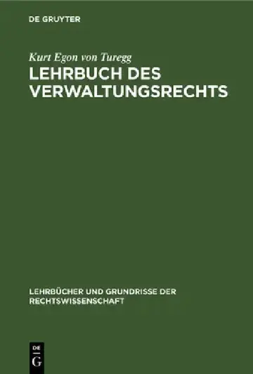 Cover of Lehrbuch Des Verwaltungsrechts
