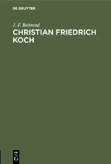 Cover of Christian Friedrich Koch
