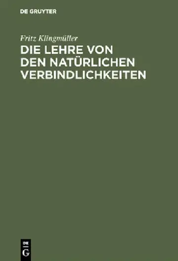 Cover of Die Lehre von den natürlichen Verbindlichkeiten