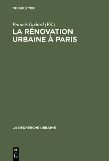 Cover of La rénovation urbaine à Paris