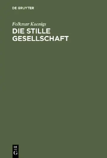 Cover of Die stille Gesellschaft