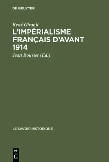 Cover of L'impérialisme français d'avant 1914