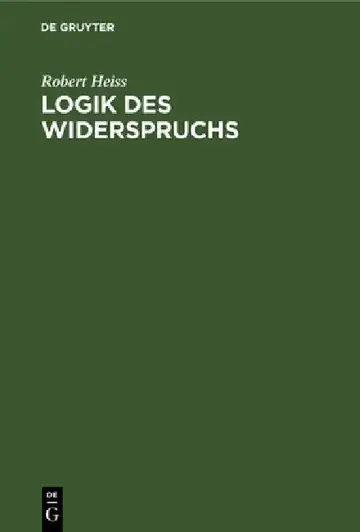 Cover of Logik Des Widerspruchs
