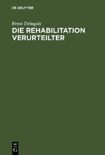 Cover of Die Rehabilitation Verurteilter