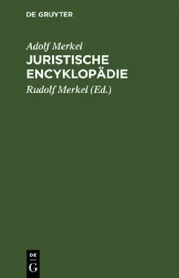 Cover of Juristische Encyklopädie