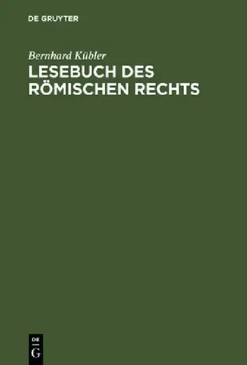 Cover of Lesebuch des römischen Rechts