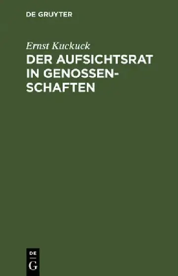 Cover of Der Aufsichtsrat in Genossenschaften