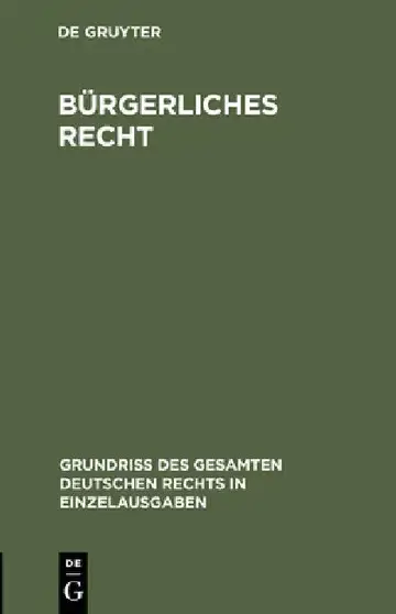 Cover of Bürgerliches Recht