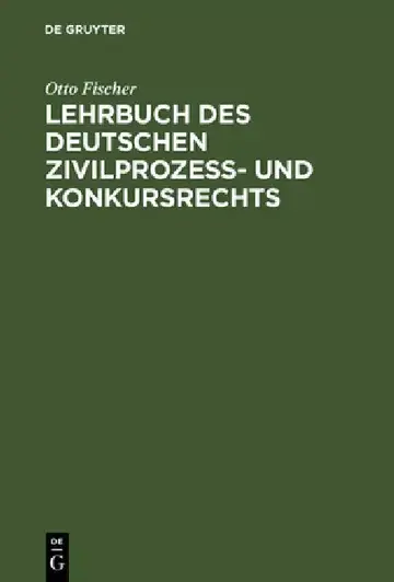 Cover of Lehrbuch des deutschen Zivilprozeß- und Konkursrechts
