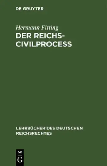 Cover of Der Reichs-Civilproceß