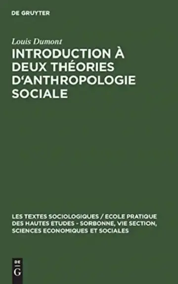 Cover of Introduction à deux théories d'anthropologie sociale