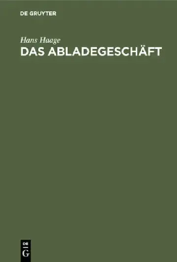 Cover of Das Abladegeschäft