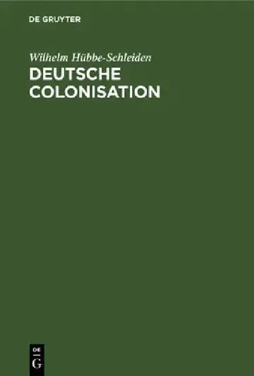 Cover of Deutsche Colonisation