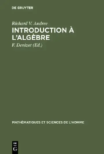 Cover of Introduction à l'algèbre