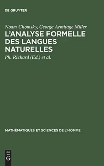 Cover of L'Analyse Formelle Des Langues Naturelles