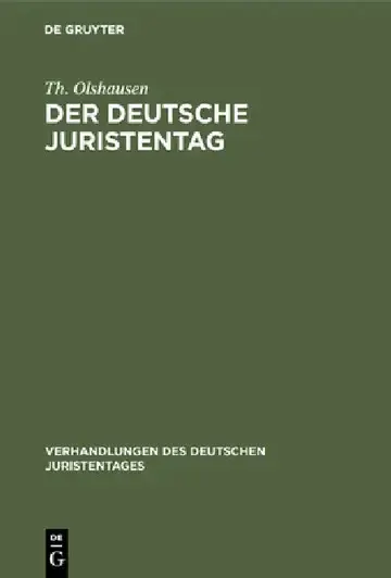Cover of Der deutsche Juristentag