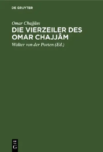 Cover of Die Vierzeiler Des Omar Chajjâm