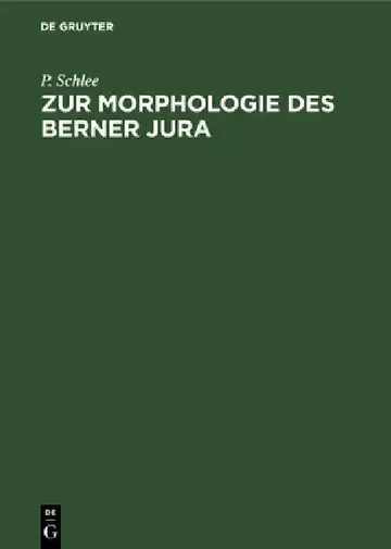 Cover of Zur Morphologie Des Berner Jura