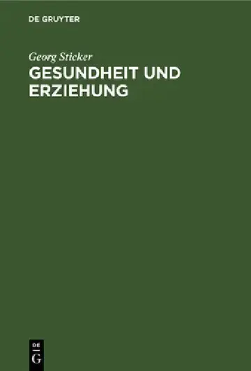 Cover of Gesundheit und Erziehung