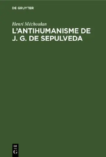 Cover of L'antihumanisme de J. G. de Sepulveda