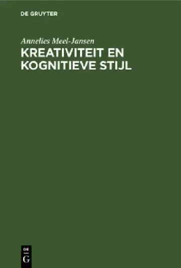 Cover of Kreativiteit en kognitieve stijl