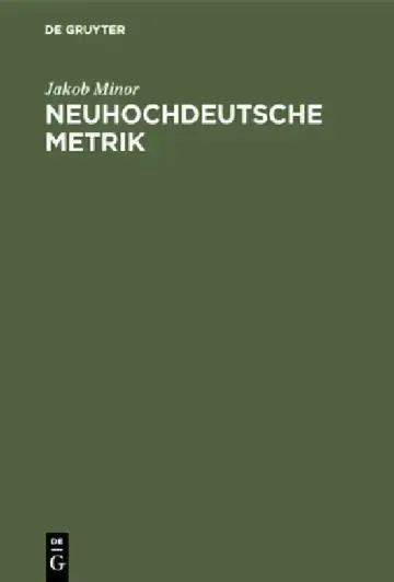 Cover of Neuhochdeutsche Metrik
