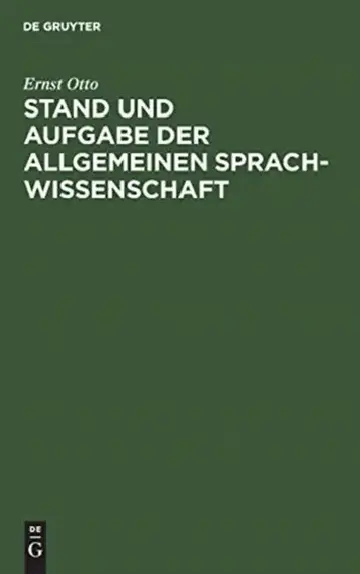 Cover of Stand und Aufgabe der allgemeinen Sprachwissenschaft
