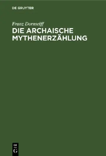 Cover of Die Archaische Mythenerzählung