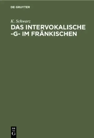 Cover of Das Intervokalische -G- Im Fränkischen
