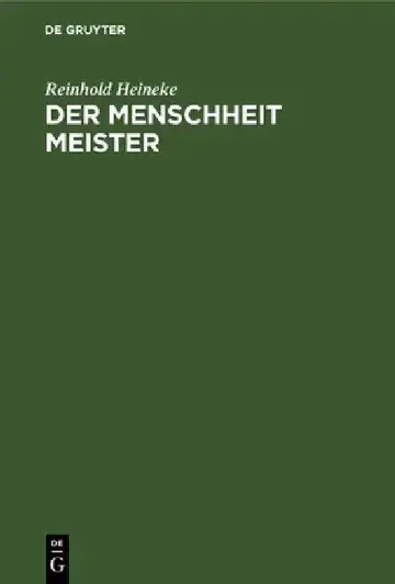 Cover of Der Menschheit Meister