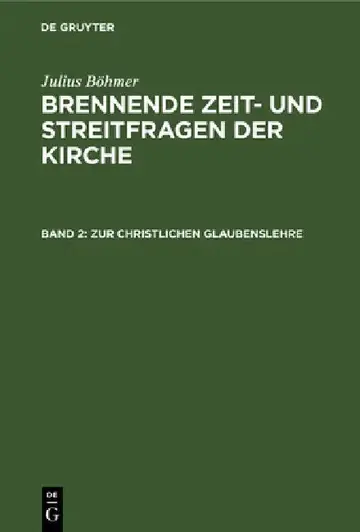Cover of Zur Christlichen Glaubenslehre
