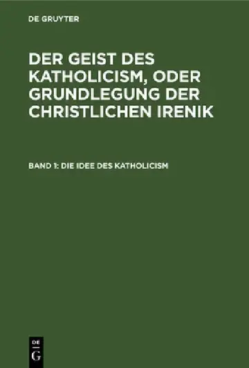 Cover of Die Idee Des Katholicism