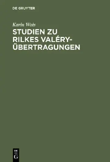 Cover of Studien Zu Rilkes Valéry-Übertragungen