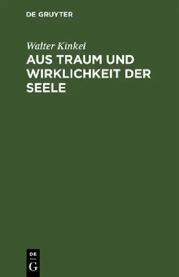 Cover of Aus Traum Und Wirklichkeit Der Seele