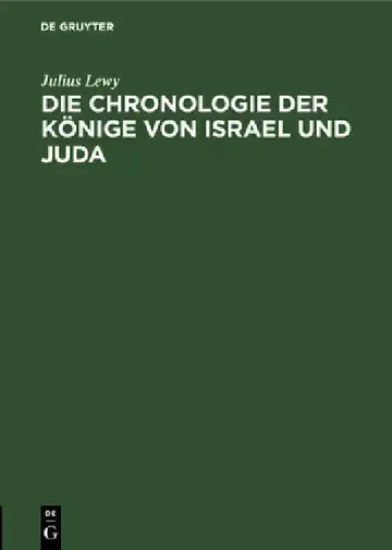 Cover of Die Chronologie Der Könige Von Israel Und Juda
