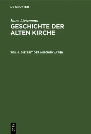 Cover of Die Zeit Der Kirchenväter