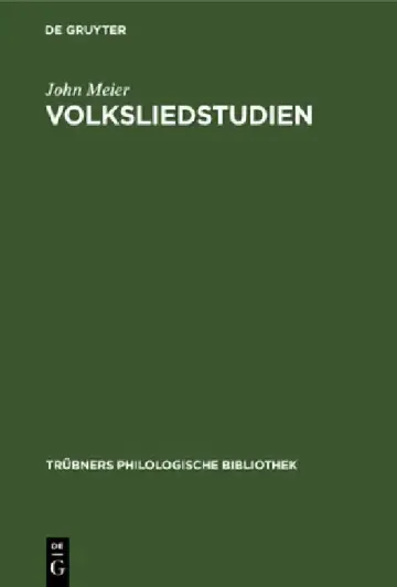 Cover of Volksliedstudien