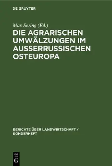 Cover of Die Agrarischen Umwälzungen Im Außerrussischen Osteuropa