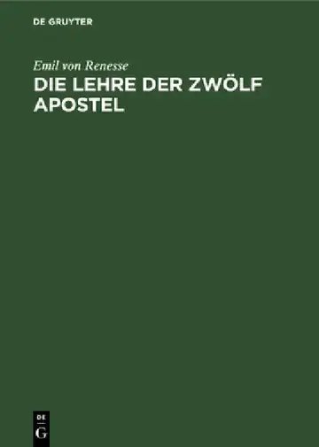 Cover of Die Lehre Der Zwölf Apostel