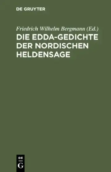 Cover of Die Edda-Gedichte Der Nordischen Heldensage