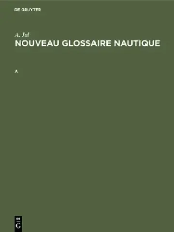 Cover of Nouveau glossaire nautique