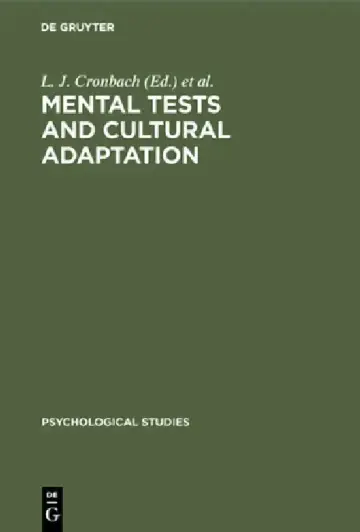 Cover of Mental Tests and Cultural Adaptation