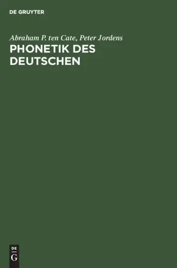 Cover of Phonetik des Deutschen