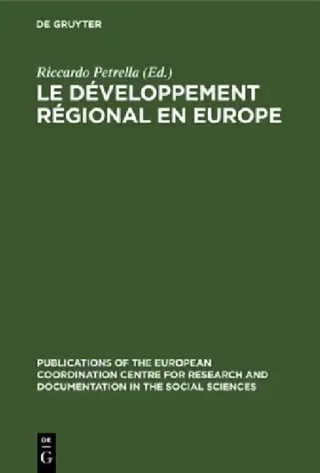 Cover of Le développement régional en Europe