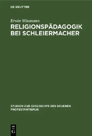 Cover of Religionspädagogik Bei Schleiermacher