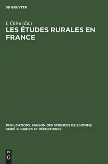 Cover of Les études rurales en France