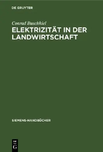Cover of Elektrizität in Der Landwirtschaft