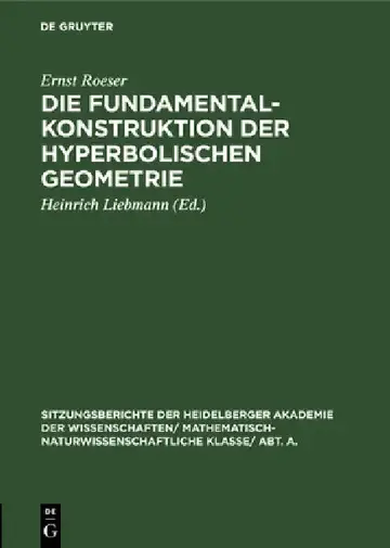 Cover of Die Fundamentalkonstruktion Der Hyperbolischen Geometrie