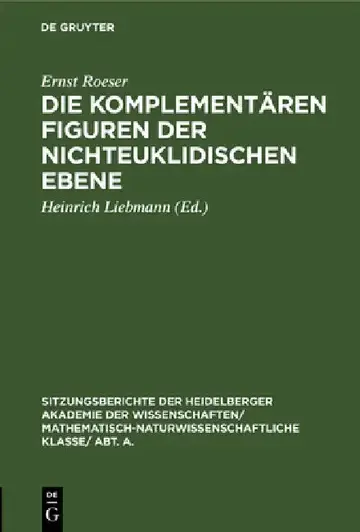 Cover of Die Komplementären Figuren Der Nichteuklidischen Ebene